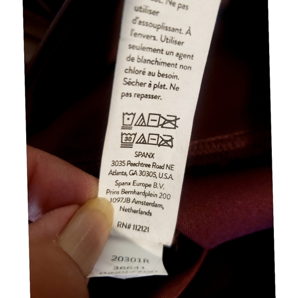 SPANX Leggings Faux Vegan Patent Leather Womens Ruby M L Hidden Waistband New - Picture 15 of 16